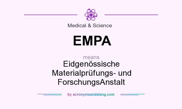 What does EMPA mean? It stands for Eidgenössische Materialprüfungs- und ForschungsAnstalt
