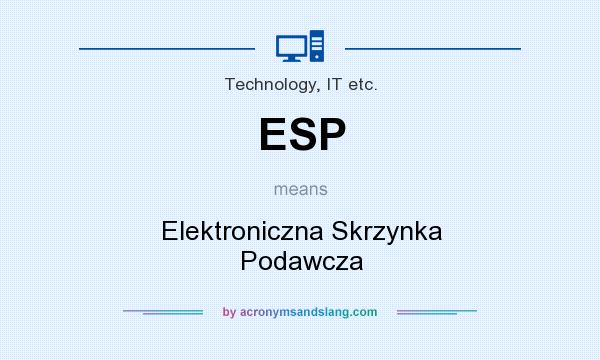 What does ESP mean? It stands for Elektroniczna Skrzynka Podawcza