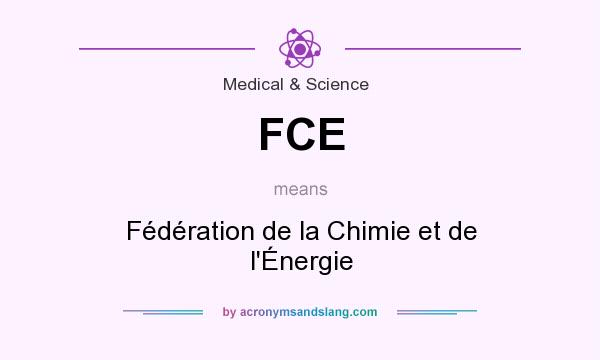 What does FCE mean? It stands for Fédération de la Chimie et de l`Énergie