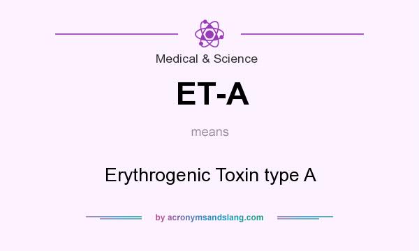 What does ET-A mean? It stands for Erythrogenic Toxin type A