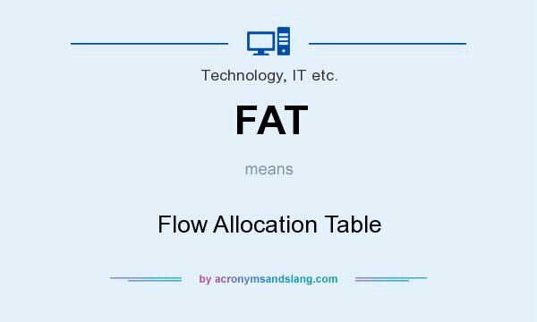 What does FAT mean? It stands for Flow Allocation Table