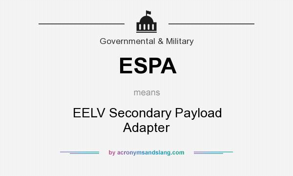 What does ESPA mean? It stands for EELV Secondary Payload Adapter