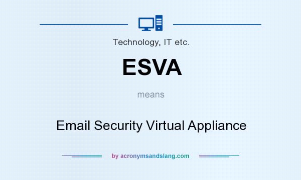 What does ESVA mean? It stands for Email Security Virtual Appliance