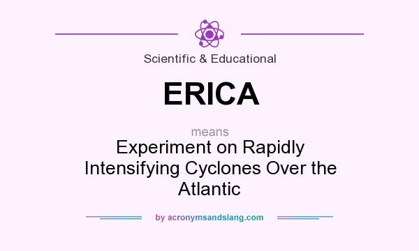 What does ERICA mean? It stands for Experiment on Rapidly Intensifying Cyclones Over the Atlantic