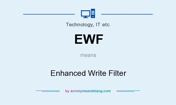 What does EWF mean? It stands for Enhanced Write Filter