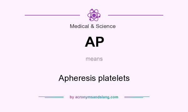 What does AP mean? It stands for Apheresis platelets