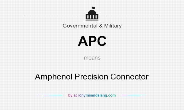 What does APC mean? It stands for Amphenol Precision Connector