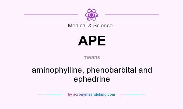 What does APE mean? It stands for aminophylline, phenobarbital and ephedrine