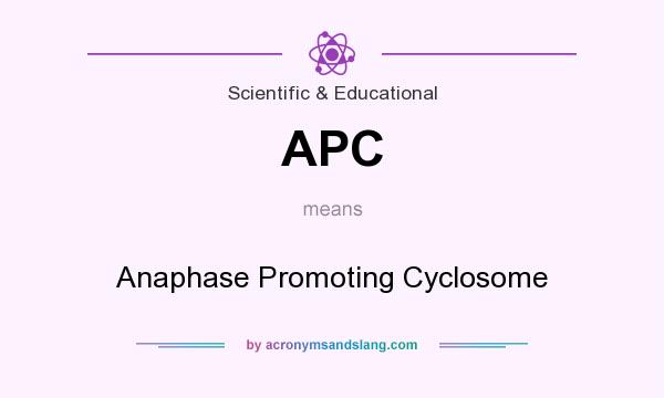 What does APC mean? It stands for Anaphase Promoting Cyclosome