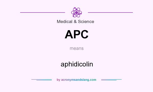 What does APC mean? It stands for aphidicolin