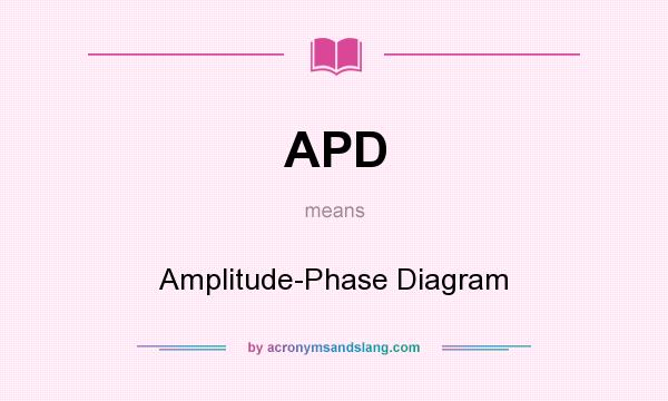 What does APD mean? It stands for Amplitude-Phase Diagram