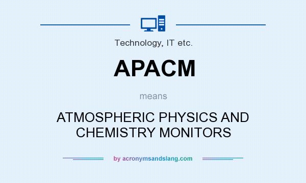 What does APACM mean? It stands for ATMOSPHERIC PHYSICS AND CHEMISTRY MONITORS