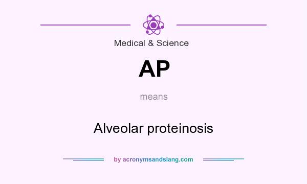 What does AP mean? It stands for Alveolar proteinosis