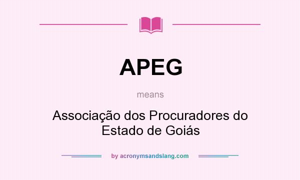 What does APEG mean? It stands for Associação dos Procuradores do Estado de Goiás