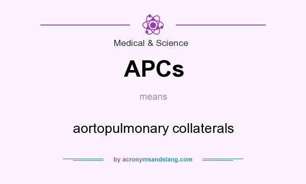 What does APCs mean? It stands for aortopulmonary collaterals