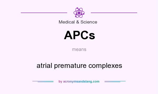 What does APCs mean? It stands for atrial premature complexes