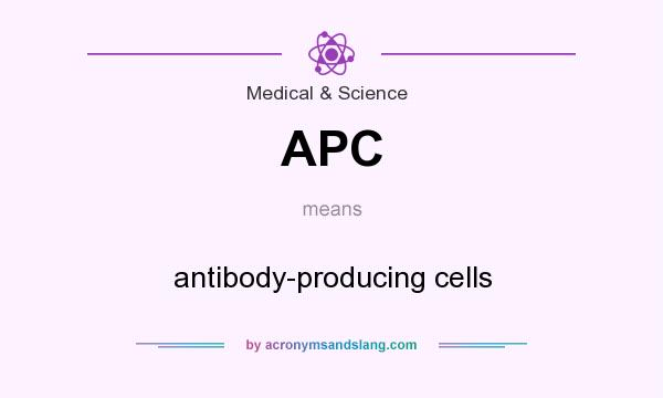 What does APC mean? It stands for antibody-producing cells