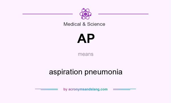What does AP mean? It stands for aspiration pneumonia
