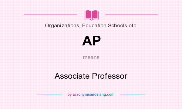 What does AP mean? It stands for Associate Professor