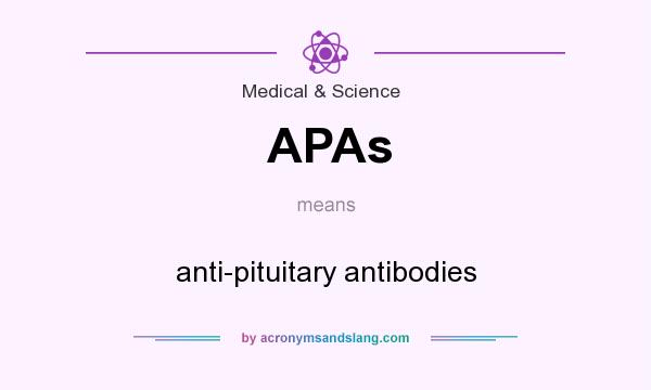 What does APAs mean? It stands for anti-pituitary antibodies