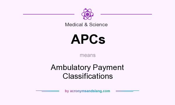 What does APCs mean? It stands for Ambulatory Payment Classifications