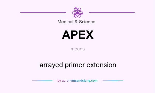 What does APEX mean? It stands for arrayed primer extension