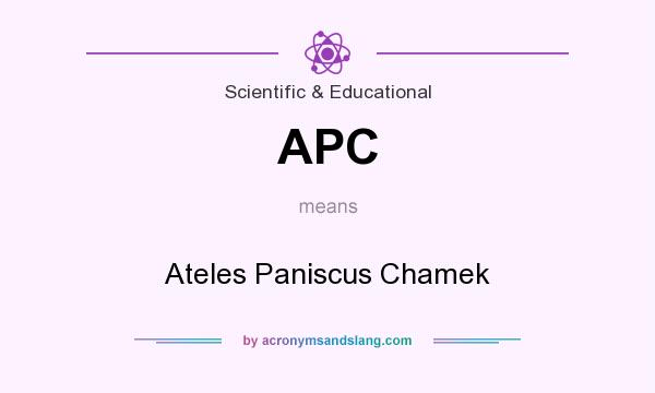 What does APC mean? It stands for Ateles Paniscus Chamek