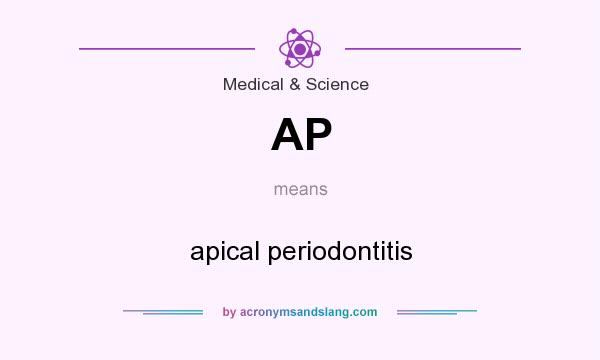 What does AP mean? It stands for apical periodontitis
