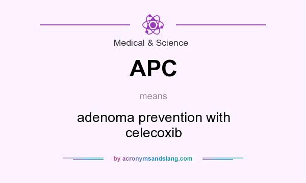What does APC mean? It stands for adenoma prevention with celecoxib
