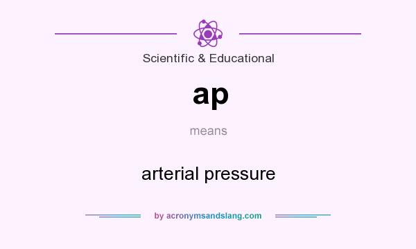 What does ap mean? It stands for arterial pressure