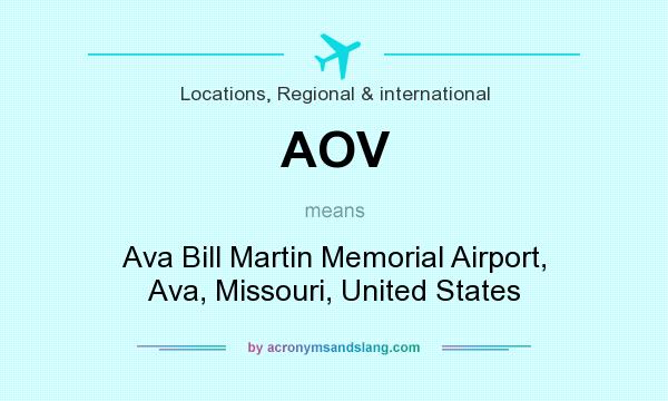 What does AOV mean? It stands for Ava Bill Martin Memorial Airport, Ava, Missouri, United States