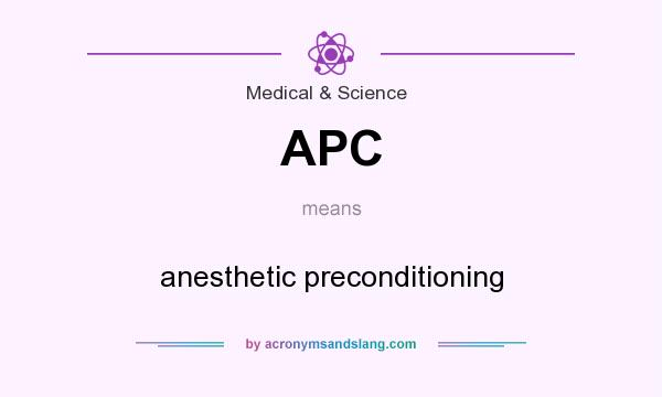 What does APC mean? It stands for anesthetic preconditioning