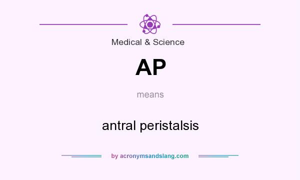 What does AP mean? It stands for antral peristalsis