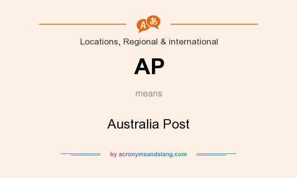 What does AP mean? It stands for Australia Post