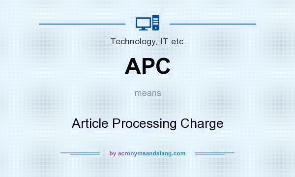 What does APC mean? It stands for Article Processing Charge