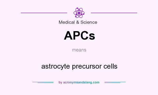 What does APCs mean? It stands for astrocyte precursor cells