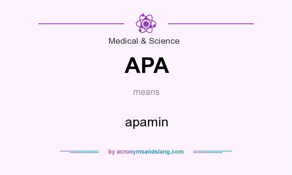 What does APA mean? It stands for apamin