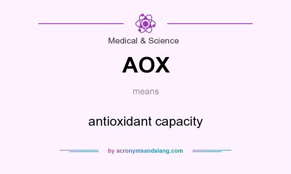 What does AOX mean? It stands for antioxidant capacity