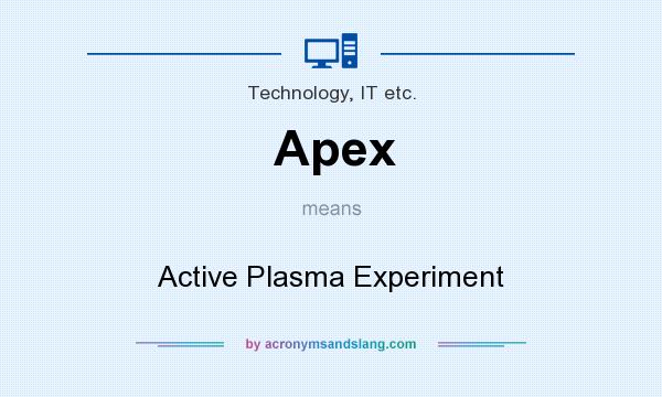 What does Apex mean? It stands for Active Plasma Experiment