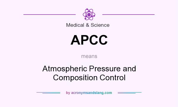 What does APCC mean? It stands for Atmospheric Pressure and Composition Control