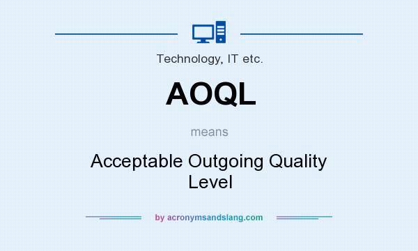What does AOQL mean? It stands for Acceptable Outgoing Quality Level