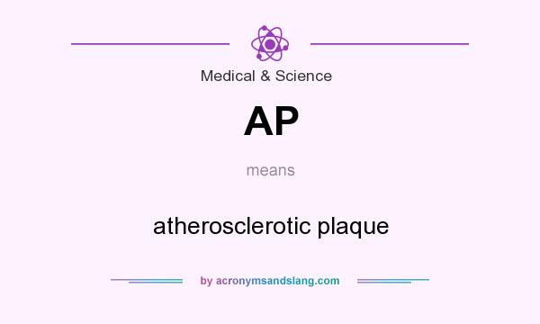 What does AP mean? It stands for atherosclerotic plaque