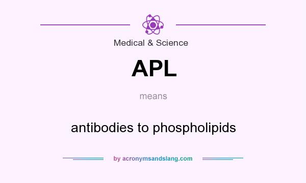 What does APL mean? It stands for antibodies to phospholipids