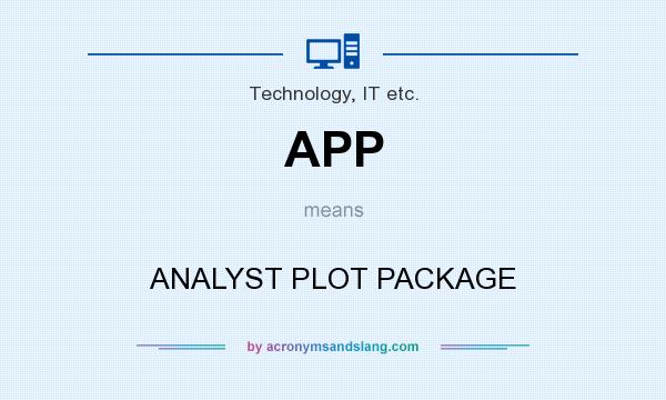 What does APP mean? It stands for ANALYST PLOT PACKAGE