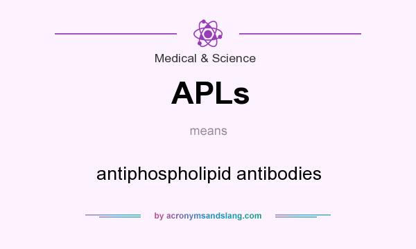 What does APLs mean? It stands for antiphospholipid antibodies