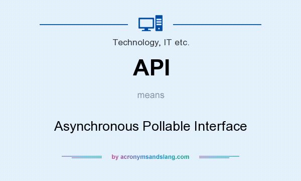 What does API mean? It stands for Asynchronous Pollable Interface