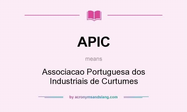 What does APIC mean? It stands for Associacao Portuguesa dos Industriais de Curtumes