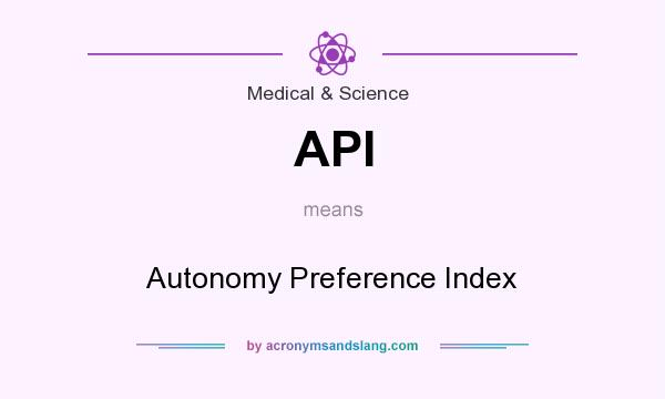 What does API mean? It stands for Autonomy Preference Index