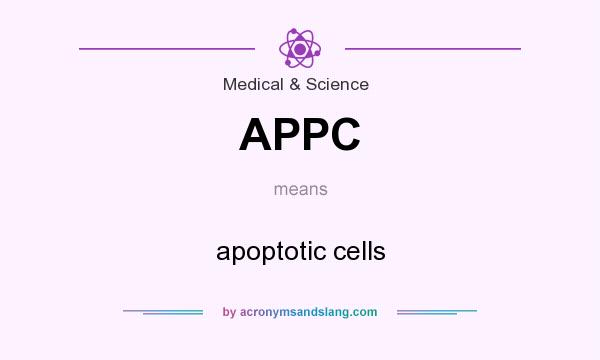 What does APPC mean? It stands for apoptotic cells