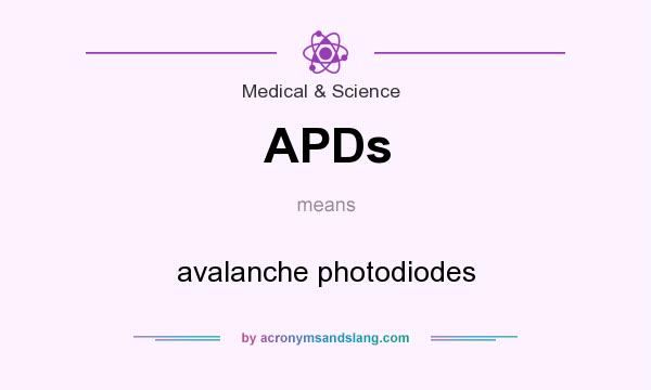 What does APDs mean? It stands for avalanche photodiodes